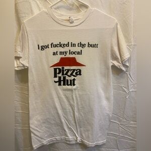 Meth Syndicate White Graphic Men’s Pizza Hut T-Shirt